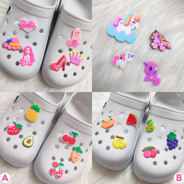 Producto - Pack de pines Unicornio/Barbie/frutas