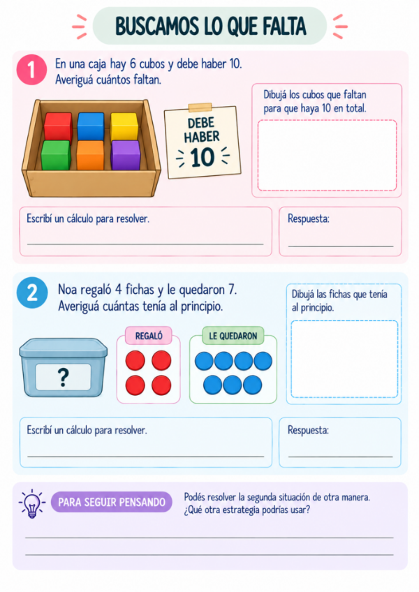 Producto - Matemática 1er grado: Cuadernillo de fortalecimiento de aprendizajes - 7