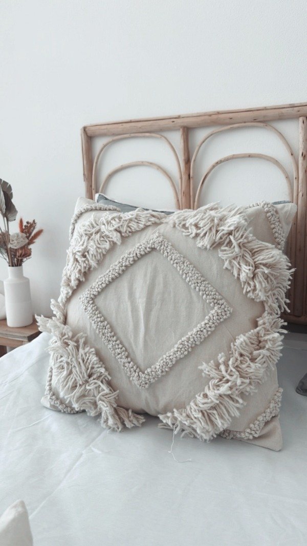 Producto - Almohadón Boho - 50cm x 50cm - NATURAL