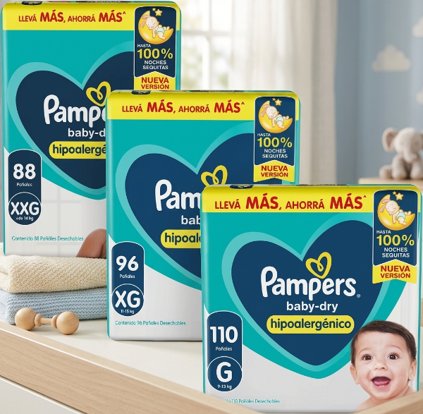Producto - Pampers baby-dry mensual