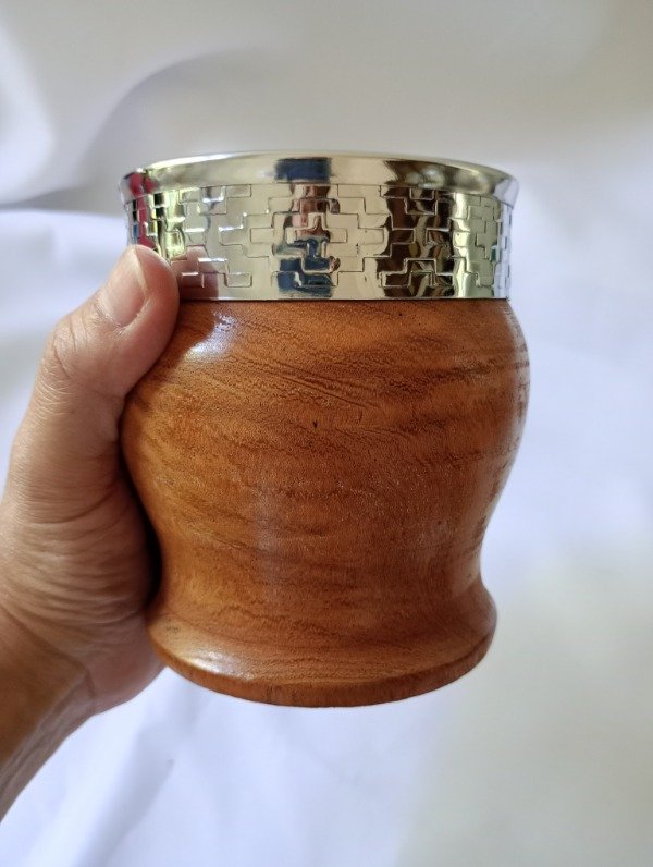 Producto - Mate imperial algarrobo virola de acero inoxidable