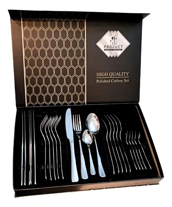 Producto - Set de 24 cubiertos de acero inoxidable