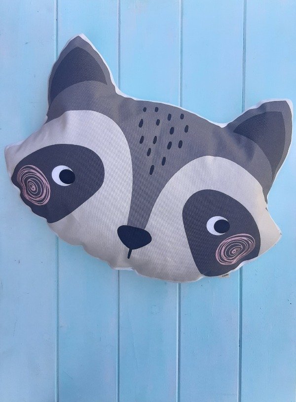 Producto - Almohadón grande cara de mapache