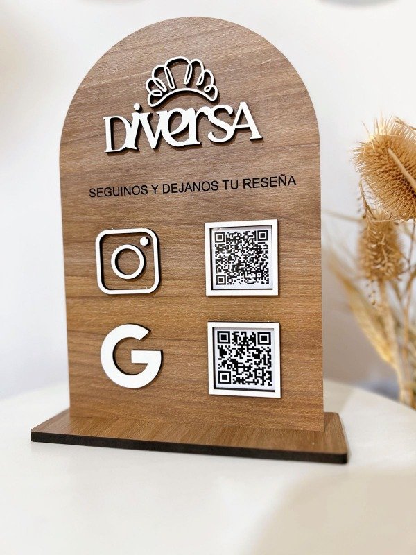 Producto - Qr simil madera