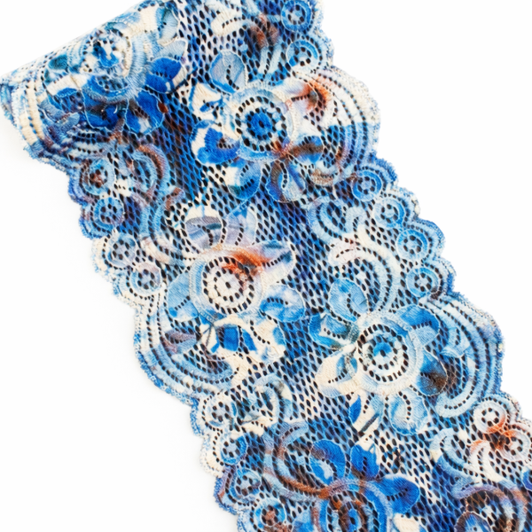 Producto - Puntilla Azul PS158 16cm Encaje ancho por metro en oferta