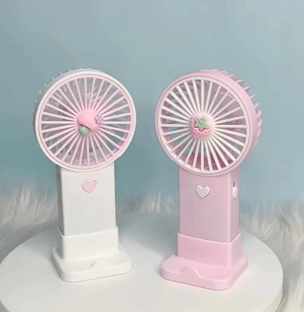 Producto - Mini ventilador rosa pastel