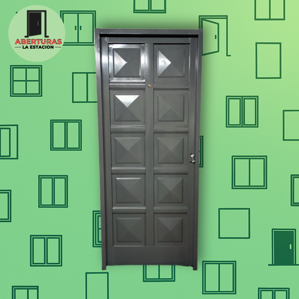 Producto - PUERTA CHAPA CIEGA PUNTA DE DIAMANTE 80X200 CM