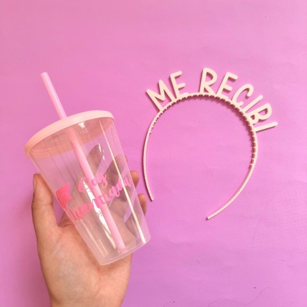 Producto - Vincha + vaso personalizado