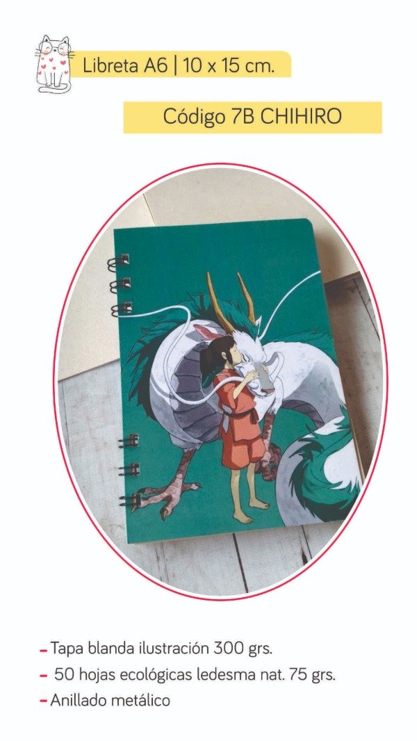 Producto - Libreta 7B Chihiro
