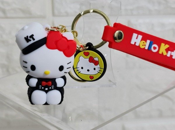 Producto - Llavero Hello Kitty negra Goma 3D