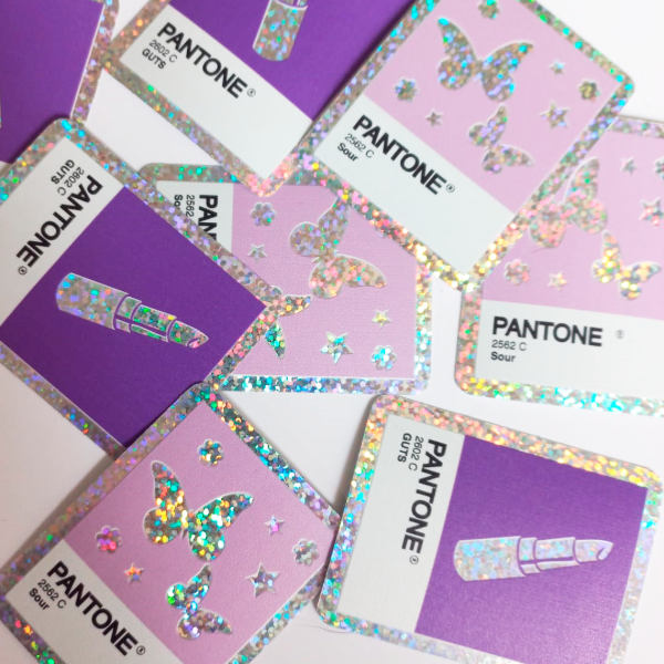 Producto - Sticker Vinilo Glitter - Pantone Olivia