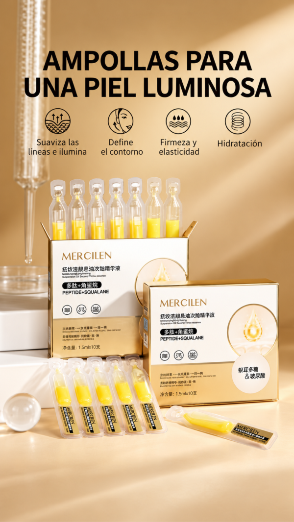 Producto - ESENCIA FACIAL CON PEPTIDOS Y ESCUALANO - 10 AMPOLLAS DE 1,5 ML - 5