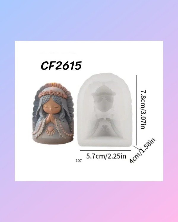Producto - VIRGEN CON CORAZON Y CORONA DE ROSITAS - CF2615