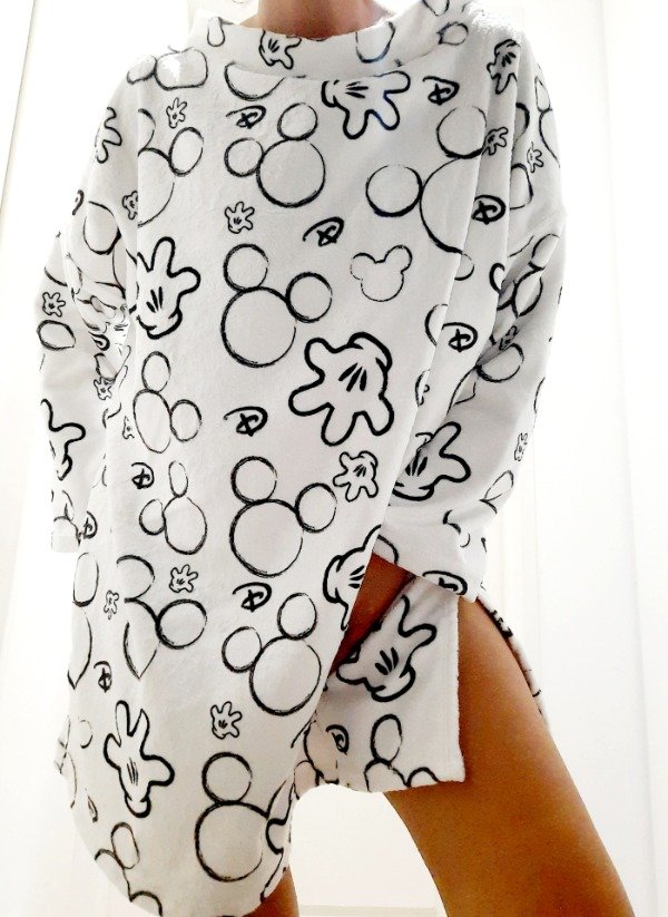 Producto - Buzo polar soft partes Blanco y negro