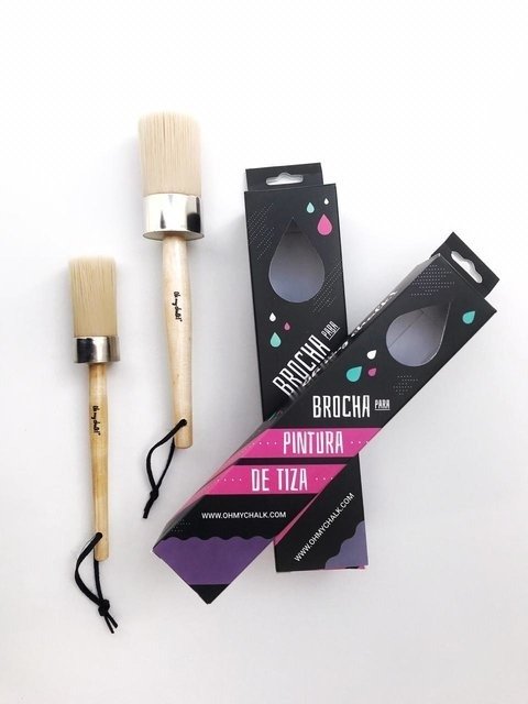 Producto - Brocha Redonda Chica (diámetro: 30 mm, largo: 205 mm) Oh my chalk! - 1