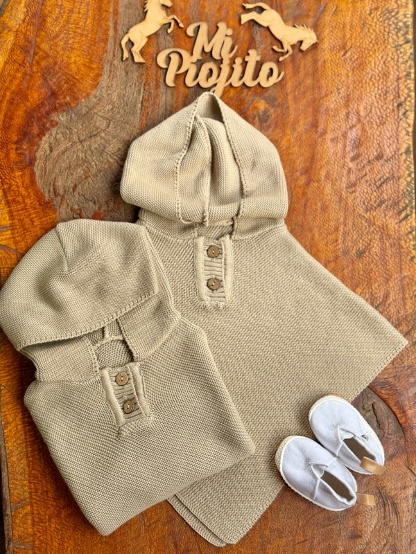Producto - Poncho de hilo Arena - 1