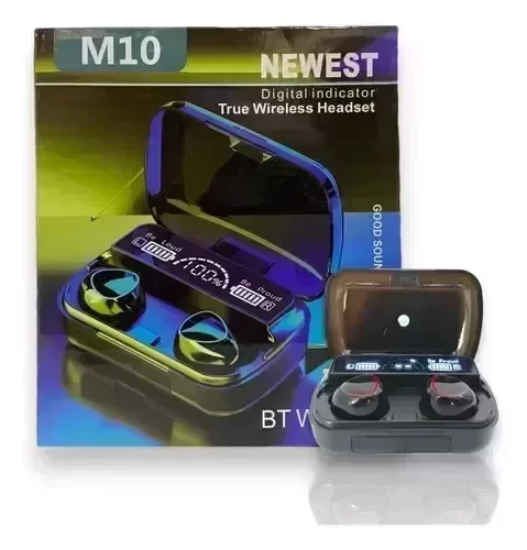 Producto - AURICULAR M10 BLUETOOH CON PANTALLA Y CARGADOR PORTATILMC550