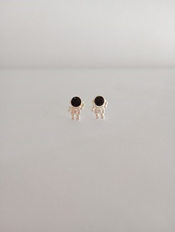 Producto - Mini aros Plata ASTRONAUTA