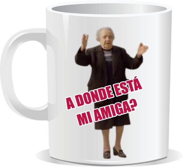 Producto - Taza ceramica a donde esta mi amiga