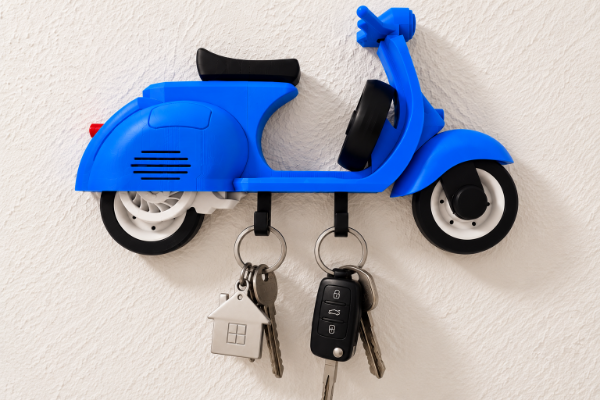 Producto - Porta Llaves Vespa Moto Scooter Perchero De Pared - 8