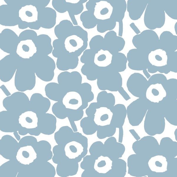 Producto - Retazo Cordura Unikko celeste 48cm