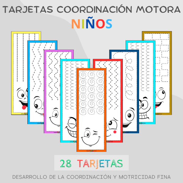 Producto - TARJETAS COORDINACIÓN MOTORA NIÑOS