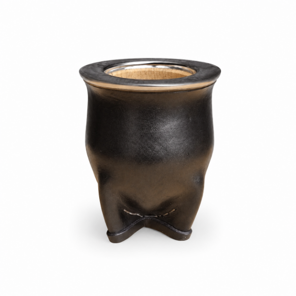 Producto - Mate Camionero Algarrobo Forrado Negro