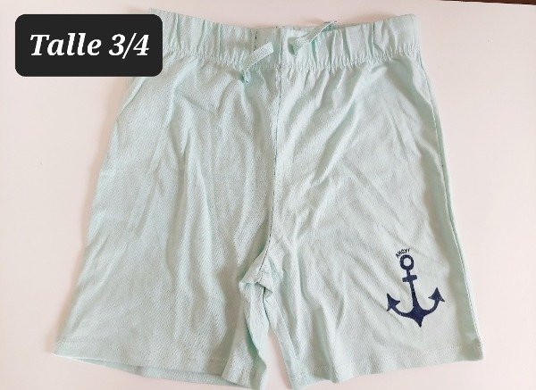 Short algodon HyM talle 3/4  celeste