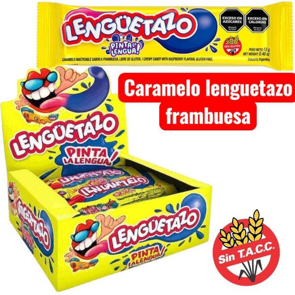 Producto - Caramelo lenguetazo frambuesa x 10 un