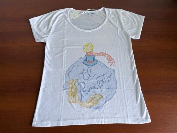 Producto - Remera/ El principito - Dama Blanco