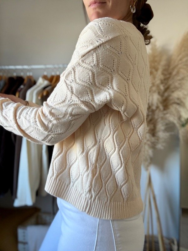 Producto - Saco rombos beige - 2