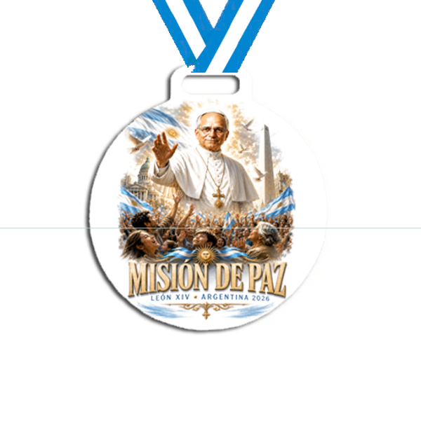 Producto - Medalla Plastica Personalizada visita Papa León XIV #21 - 10