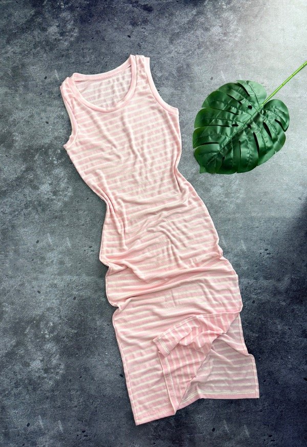 Producto - Vestido rayado largo