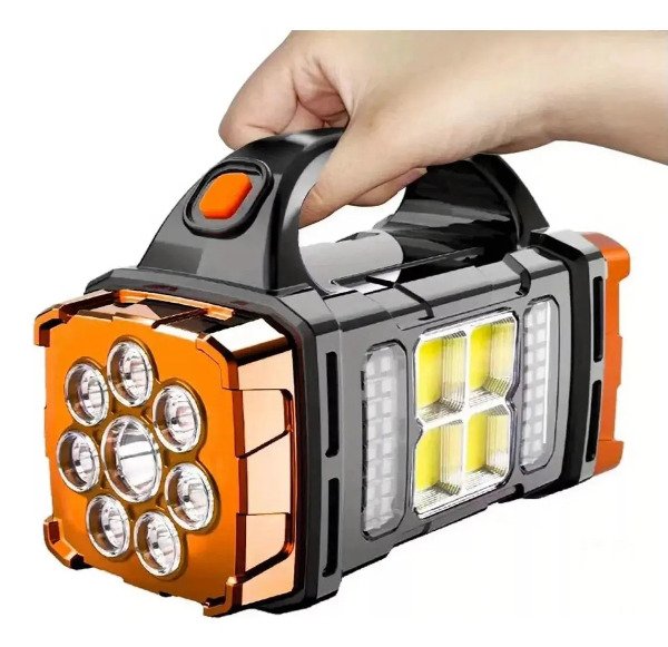 Producto - Linterna de Mano Doble Carga Solar y USB LED + COB HB-1678 - 5
