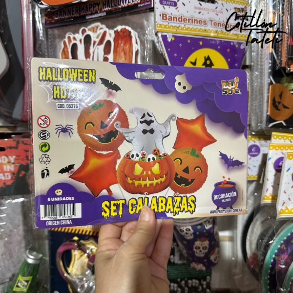 Producto - SET GLOBOS DE HALLOWEEN CALABAZAS
