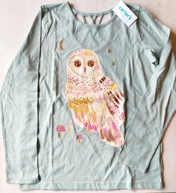 Remera manga larga Carters talle 14 buho