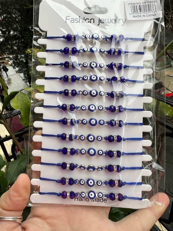 Producto - 12 pulseras protección ojo turco