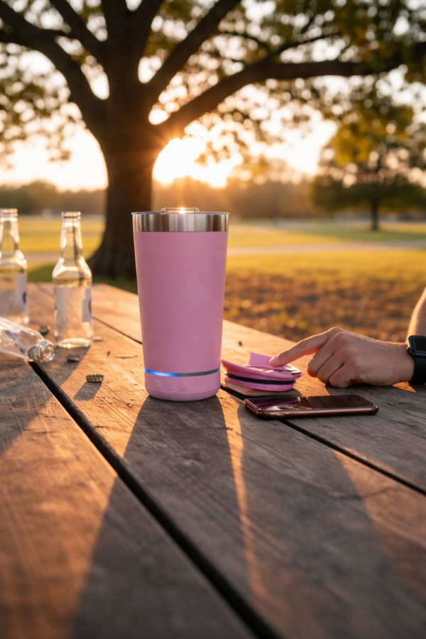 Producto - Vaso Térmico con Tapa Destapador y Parlante