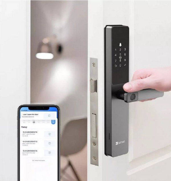 Producto - EZVIZ DL05 R100 CERRADURA INTELIGENTE SMART LOCK HUELLA CODIGO TARJETA APP LLAVE