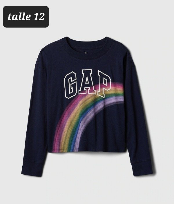 Producto - Remera manga larga gap talle 12 azul