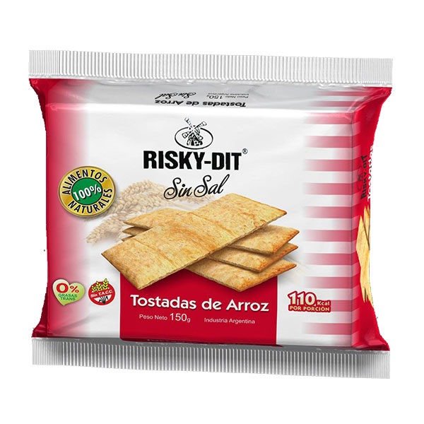 Producto - Tostadas arroz Risky Dit Sin sal agregada
