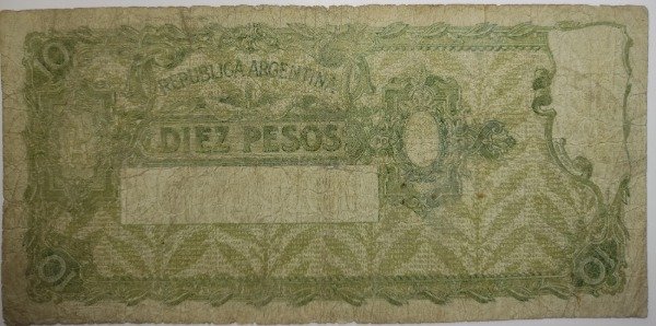 Producto - Billete argentina caja de conversión 10 pesos año 1927 B 1627 Col 373c p#245b F- - 1