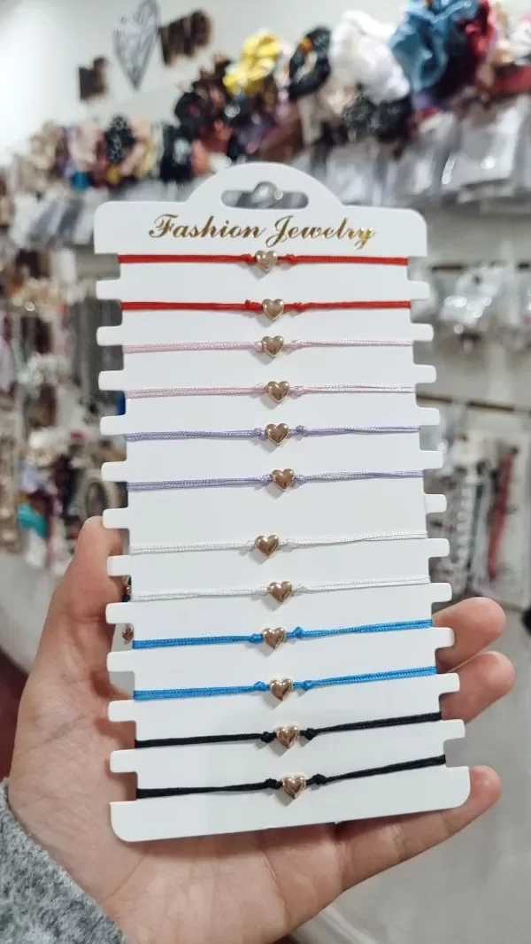 Producto - Pulseras regulables corazon inflado dorado