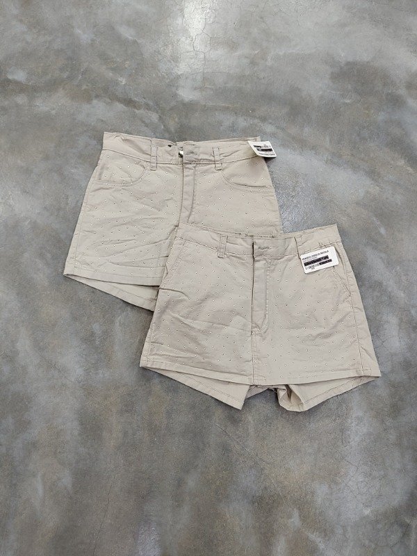 Producto - Short pollera con brillo beige