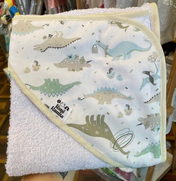 Producto - Toallon reni ranita con capucha dinos