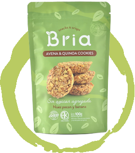 Producto - Quinoa Cookies Nuez Pecan y Banana Bria 100gr