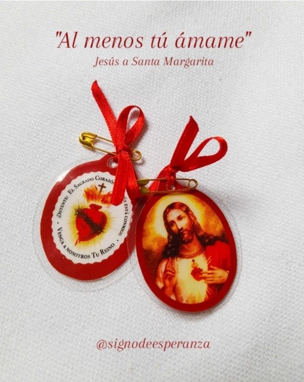 Producto - 1 Detente plastificado del Sagrado Corazón de Jesús