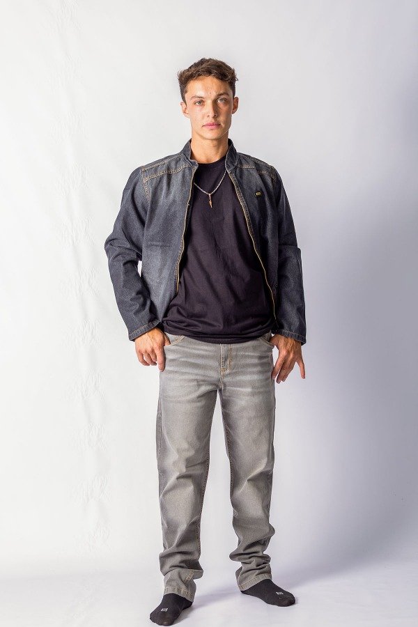 Producto - CAMPERA JEAN MOTO NEGRA