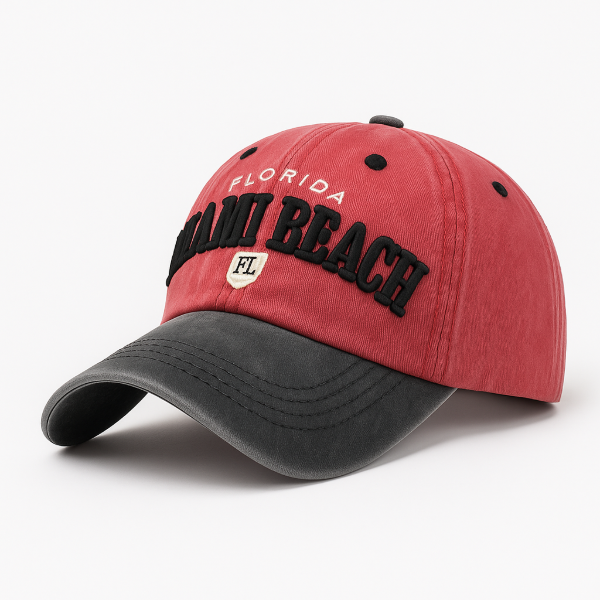 Producto - Miami Beach Rojo gorra Importada Algodon Ajustable Unisex