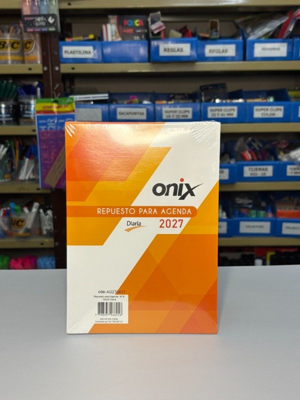 Producto - Repuesto Agenda Diario R8 15,5x21,5cm - "Onix"